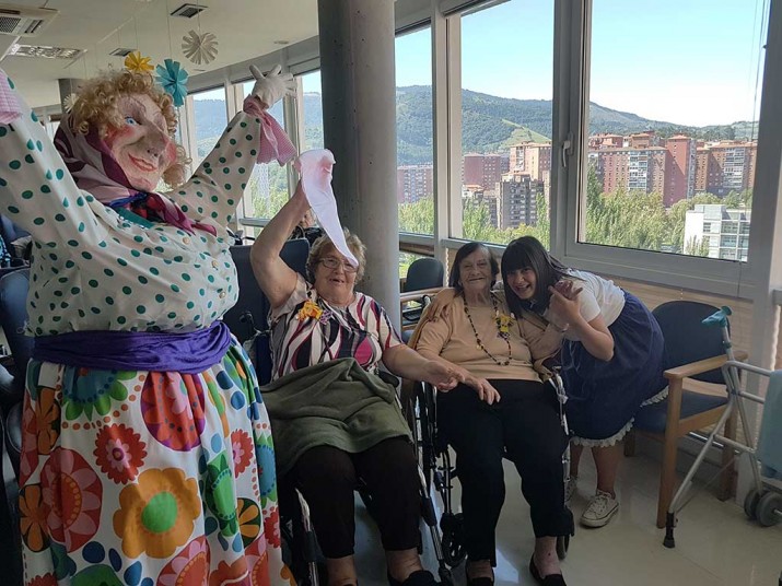 Marijaia, en la Residencia de personas mayores Txurdinagabarri de Bilbao